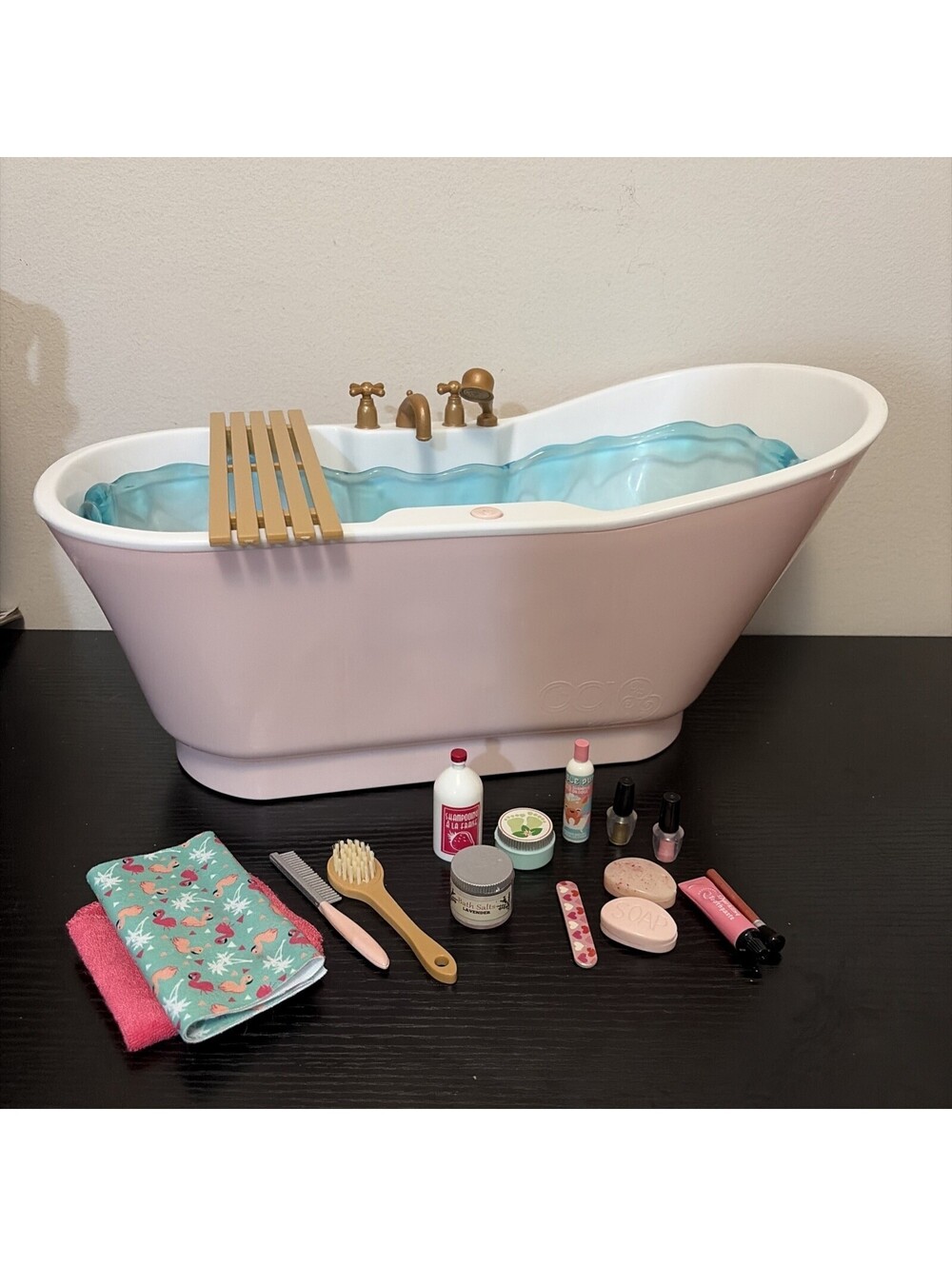 Our Generation Pink Bathtub and Accessories Set for 18" Dolls